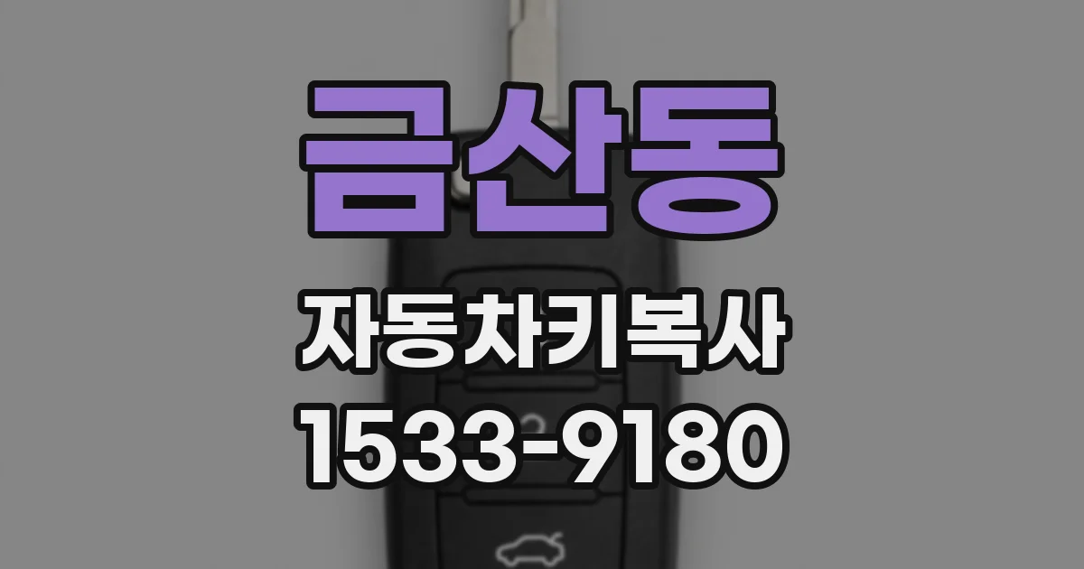 금산동 자동차키복사