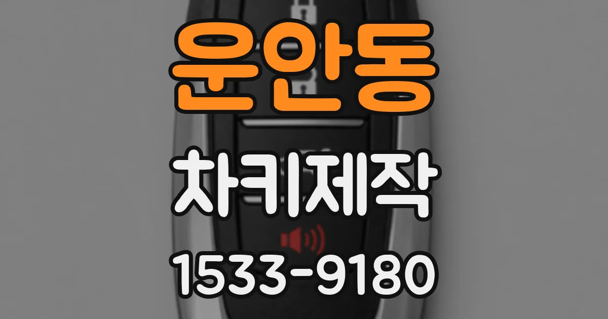 운안동 차키제작