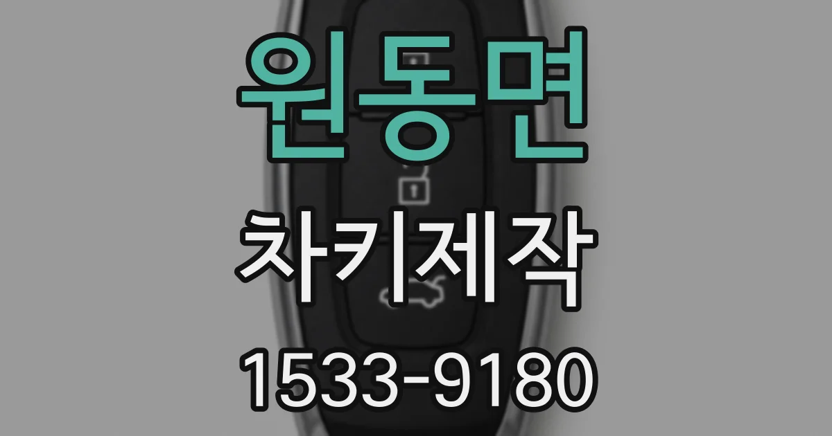 원동면 차키제작