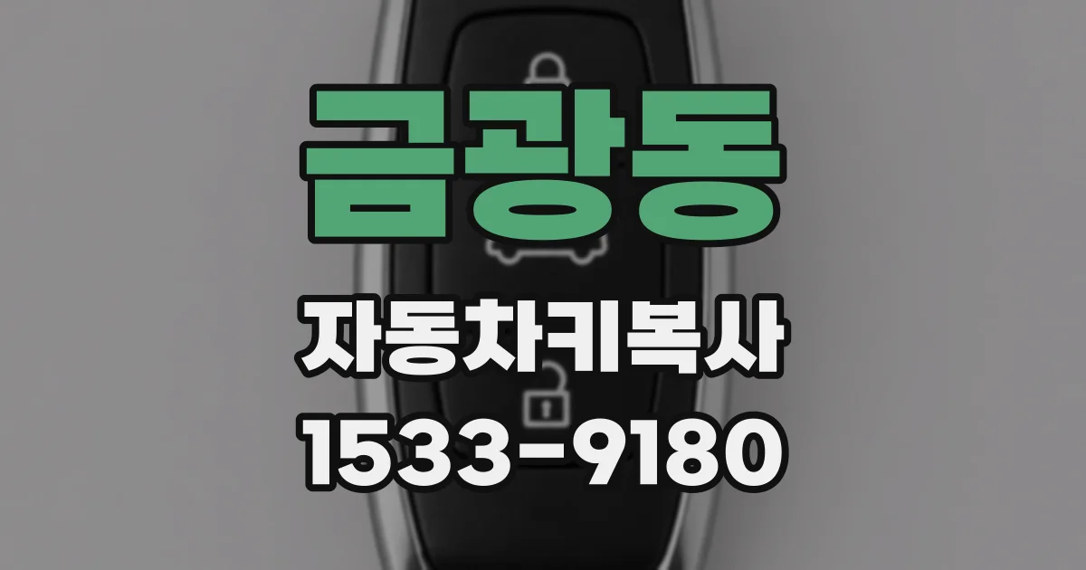 금광동 자동차키복사