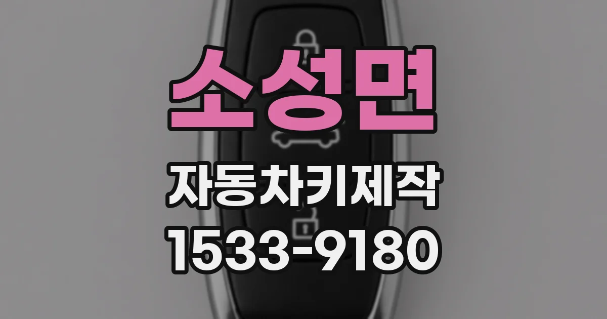소성면 자동차키제작