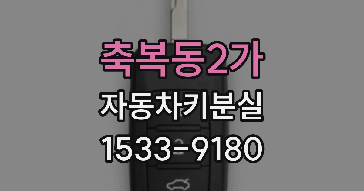 축복동2가 자동차키분실