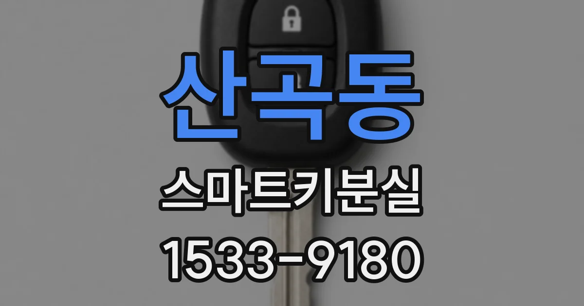 산곡동 스마트키분실