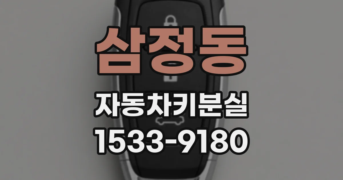 삼정동 자동차키분실