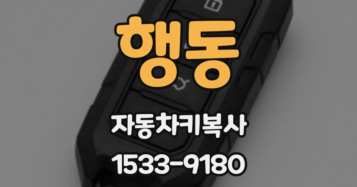 행동 자동차키복사