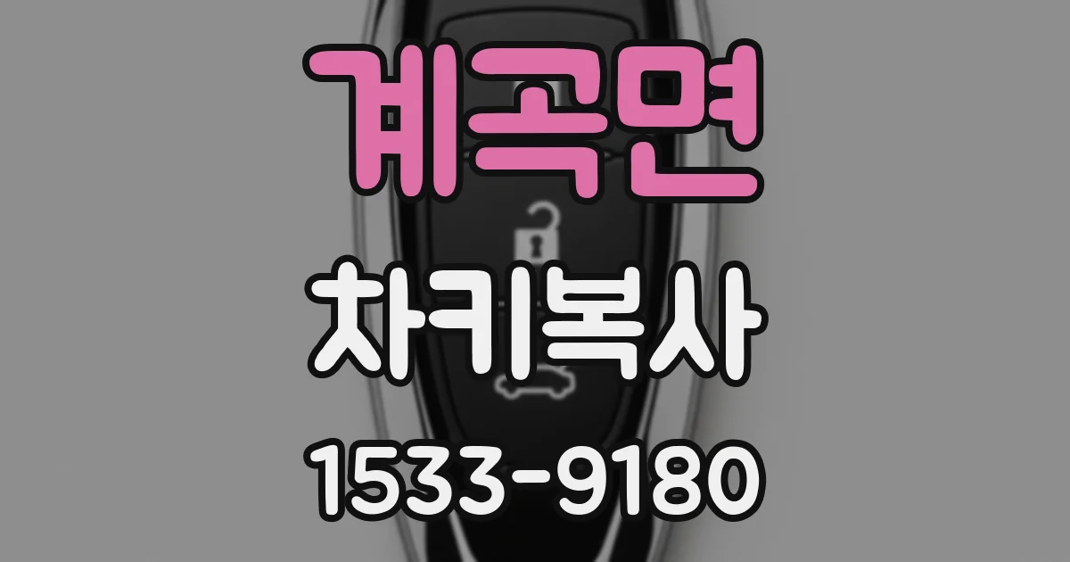 계곡면 차키복사