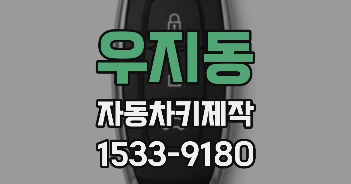 우지동 자동차키제작