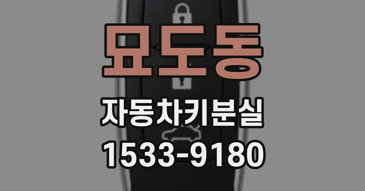 묘도동 자동차키분실