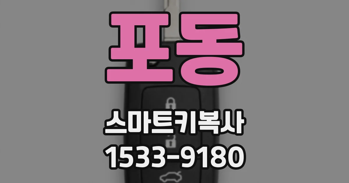 포동 스마트키복사