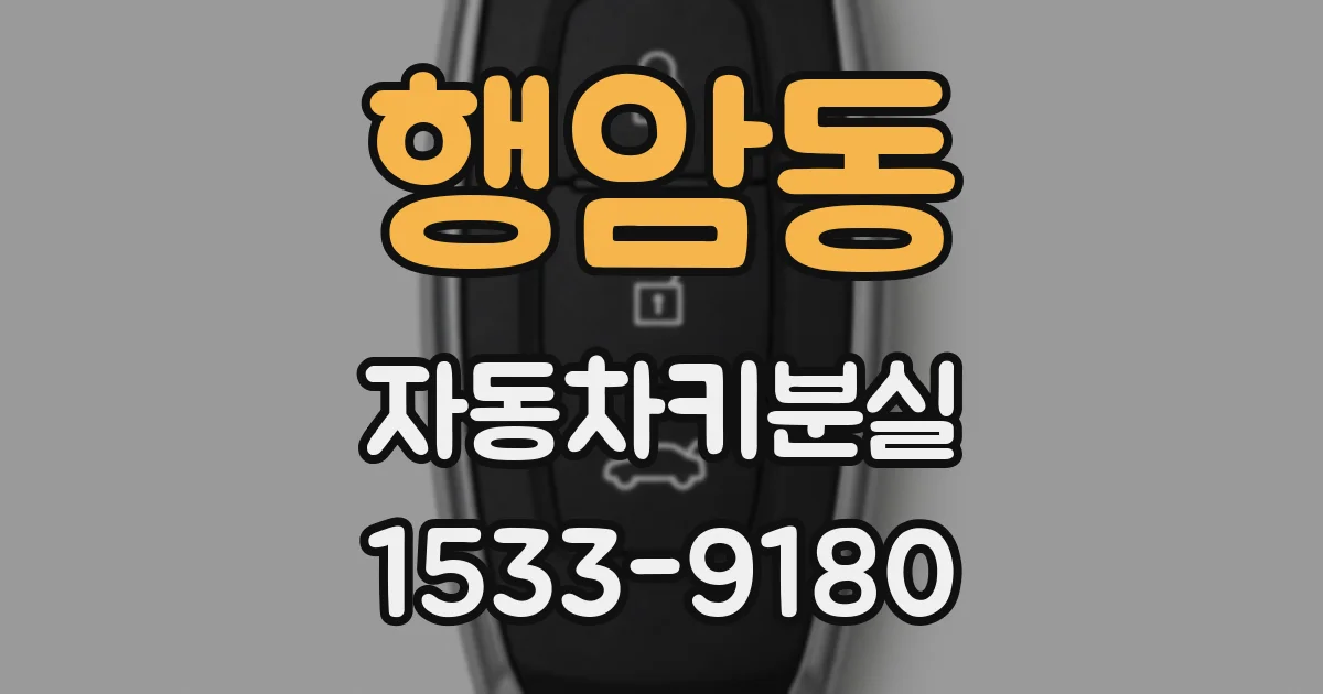 행암동 자동차키분실