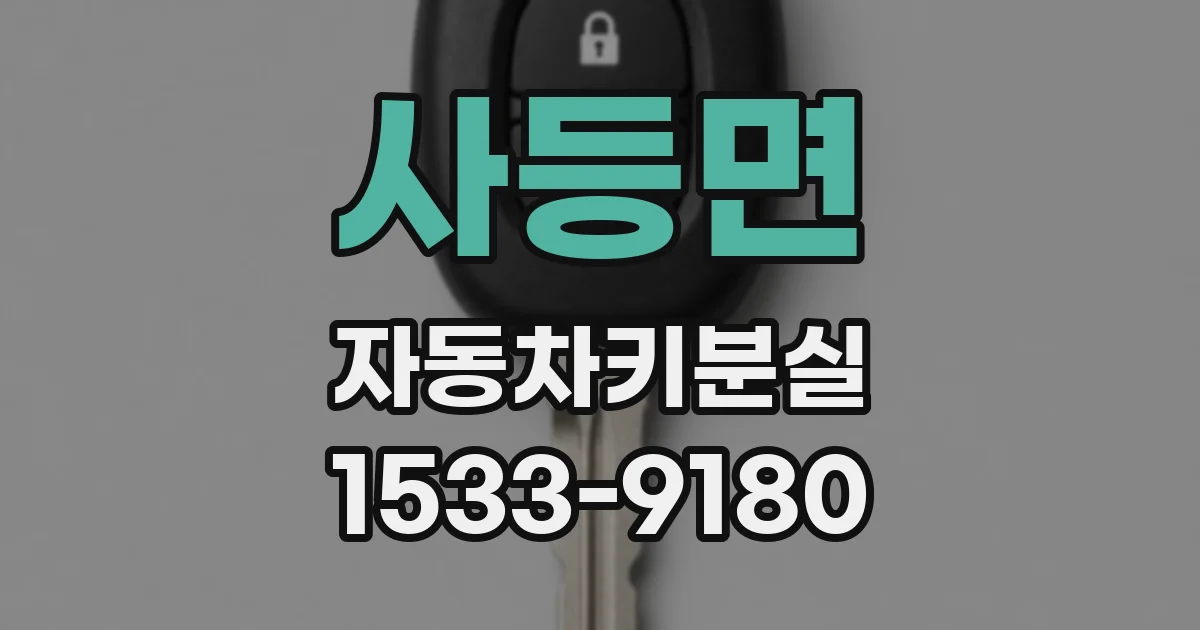 사등면 자동차키분실
