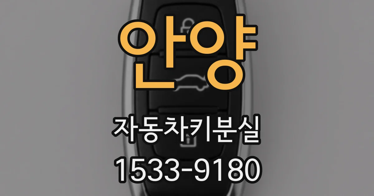 안양 자동차키분실