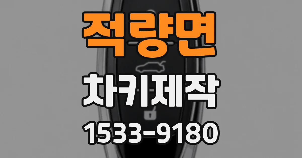 적량면 차키제작