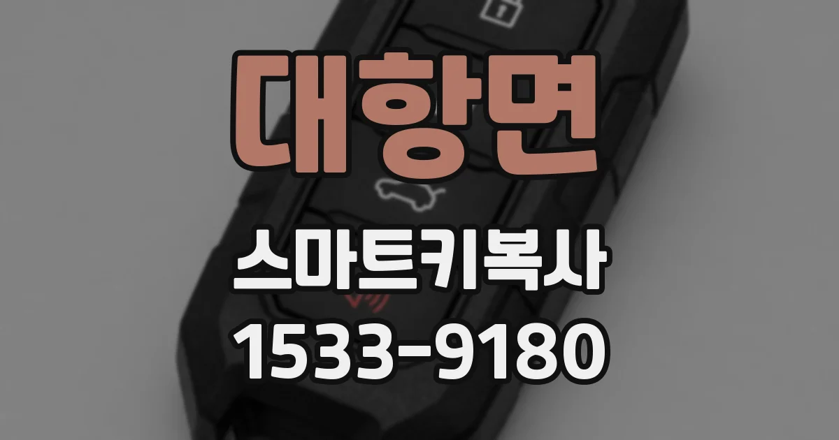 대항면 스마트키복사