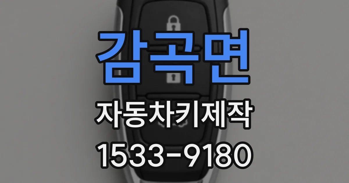 감곡면 자동차키제작