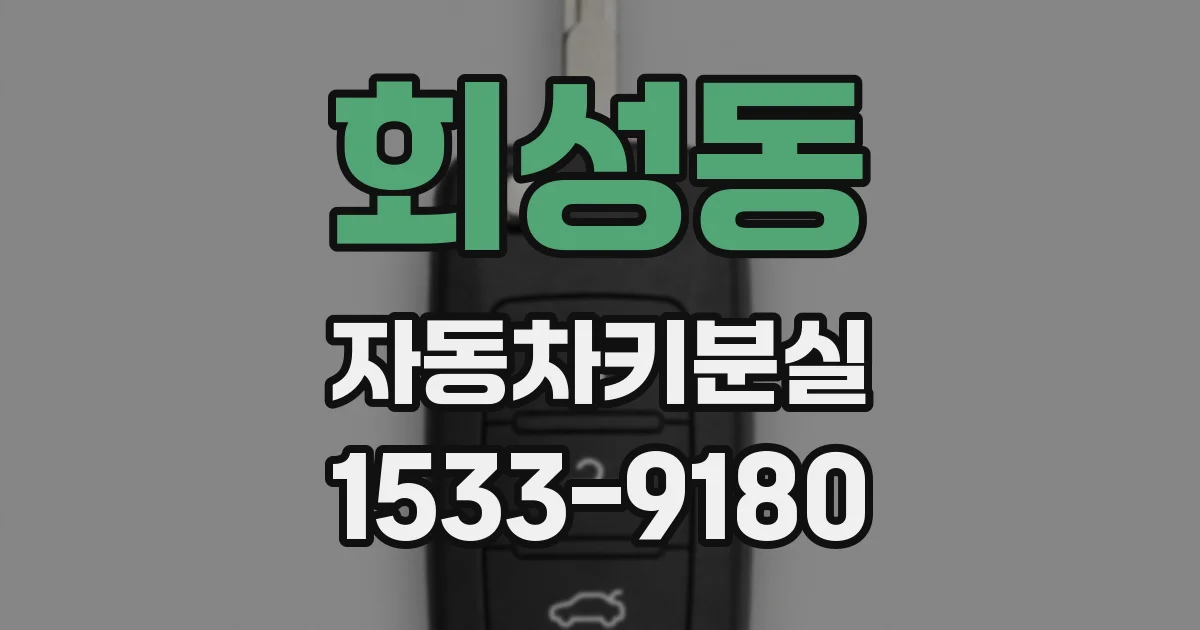 회성동 자동차키분실