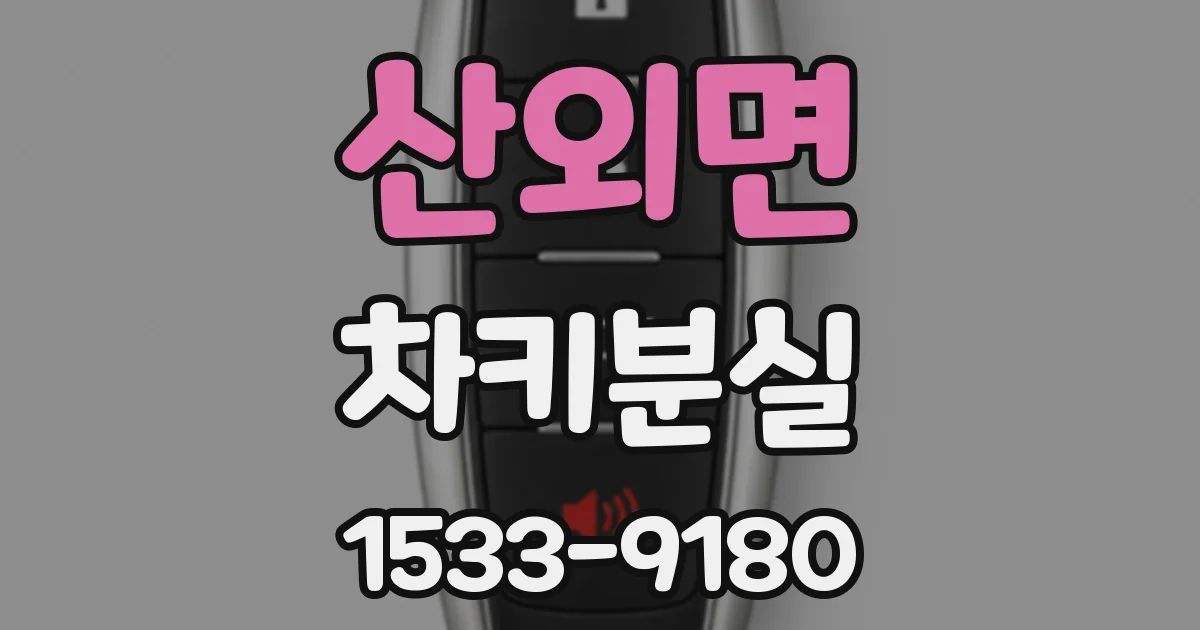 산외면 차키분실