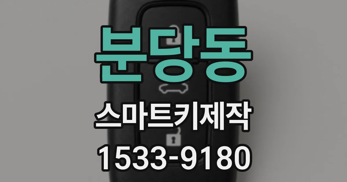 분당동 스마트키제작
