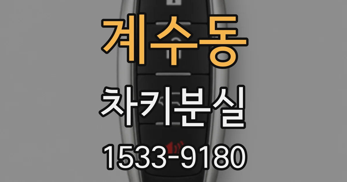 계수동 차키분실