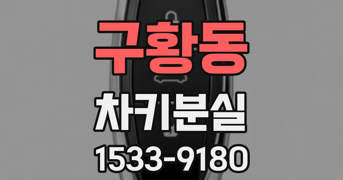 구황동 차키분실