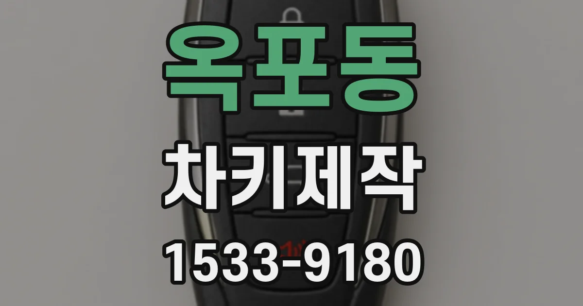 옥포동 차키제작