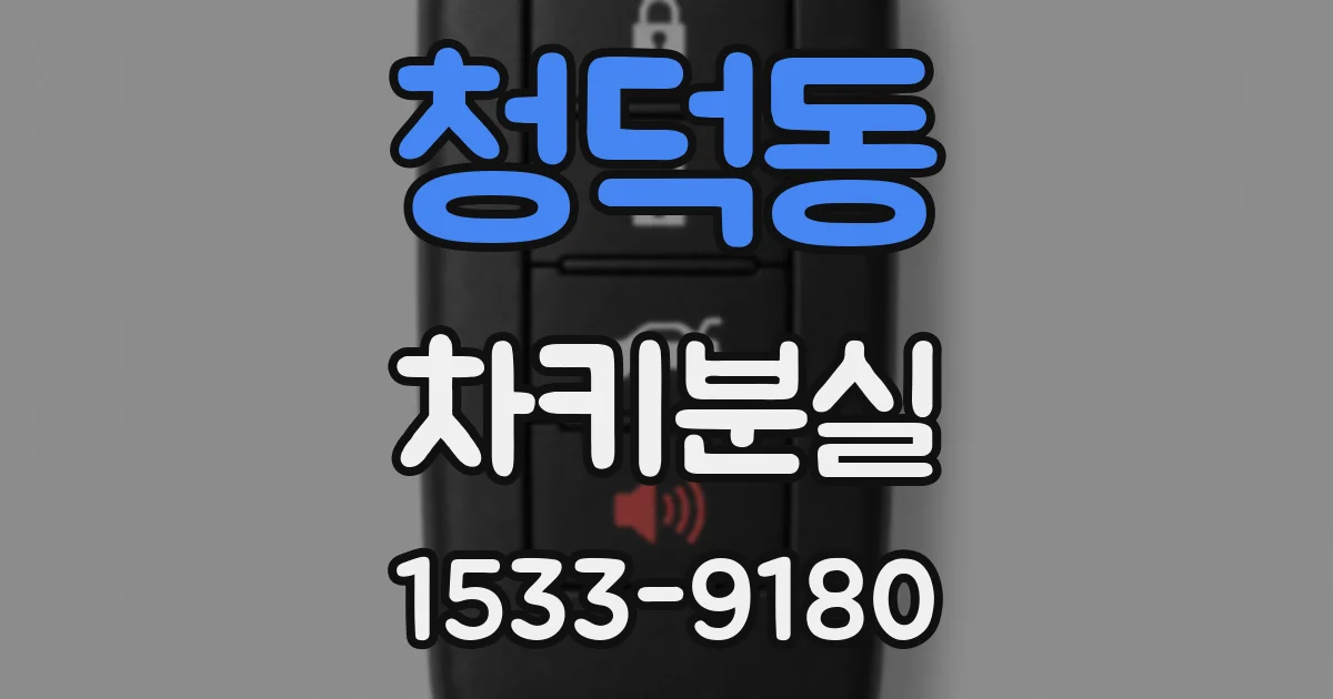 청덕동 차키분실