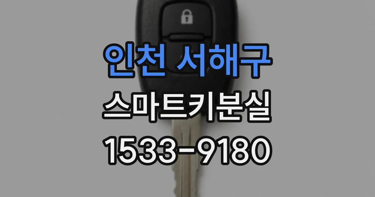 인천 서해구 스마트키분실