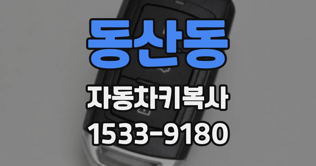 동산동 자동차키복사