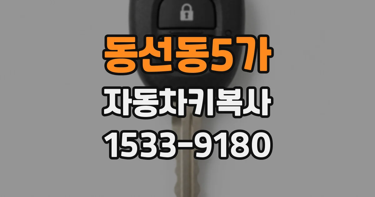 동선동5가 자동차키복사