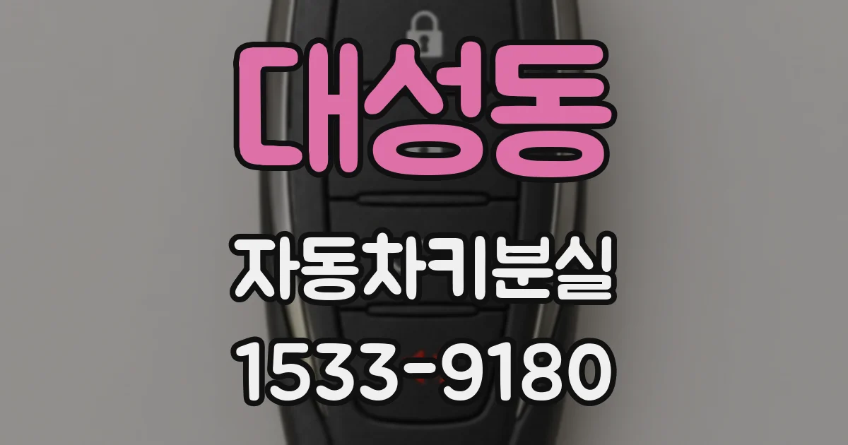 대성동 자동차키분실