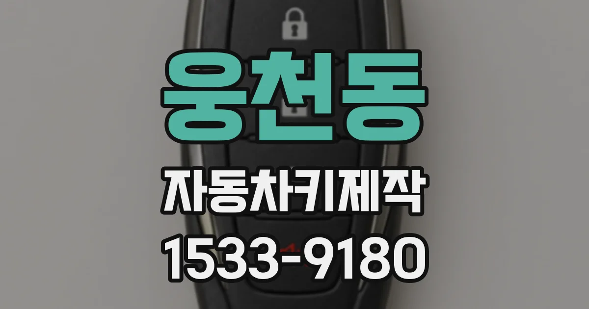 웅천동 자동차키제작