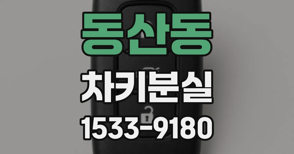 동산동 차키분실