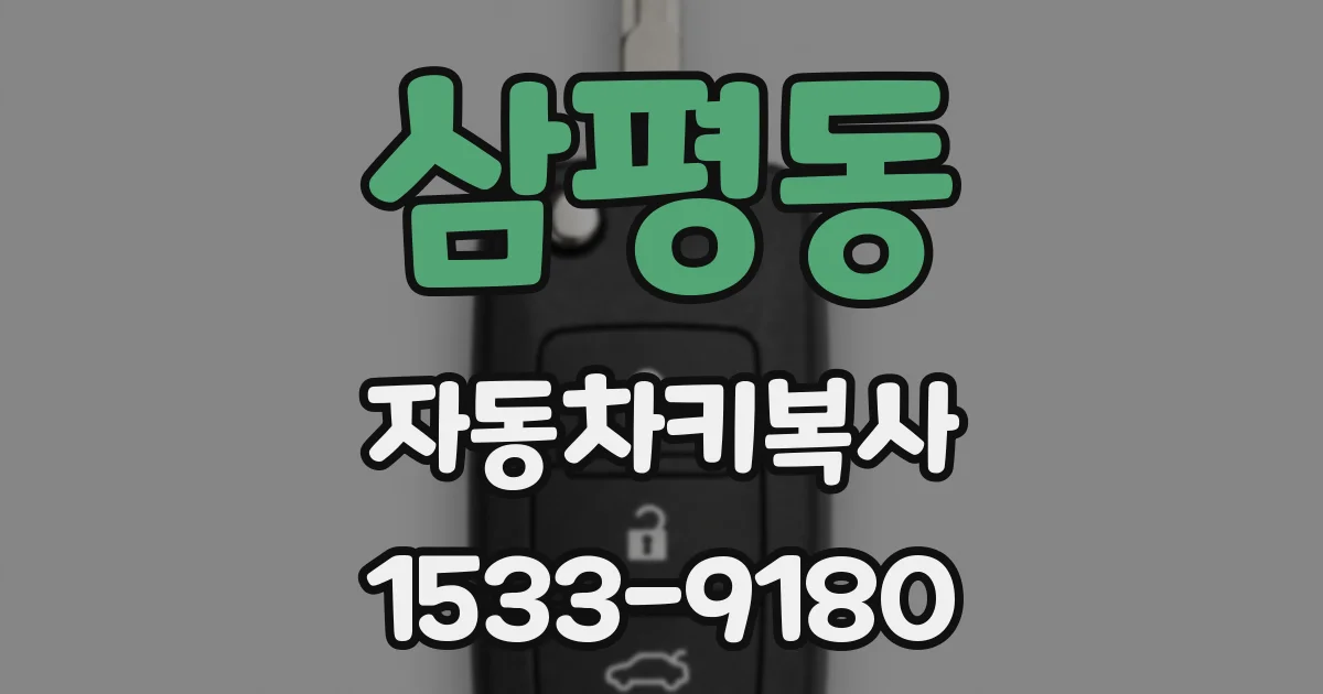 삼평동 자동차키복사