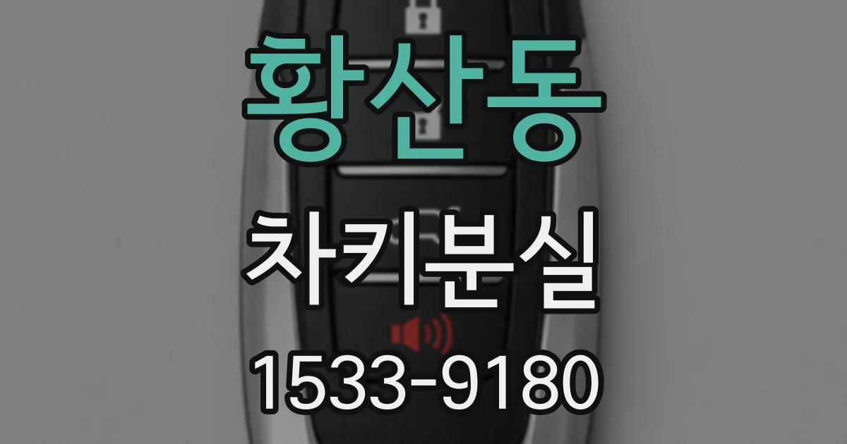 황산동 차키분실