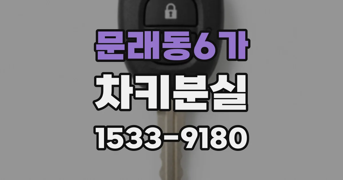 문래동6가 차키분실