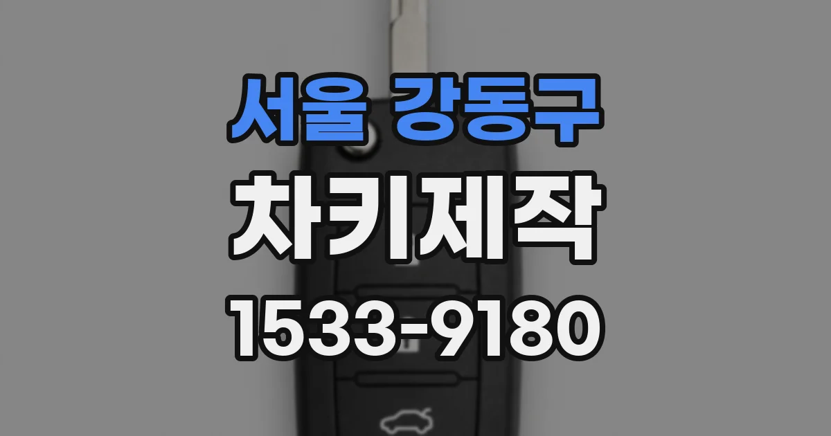 서울 강동구 차키제작
