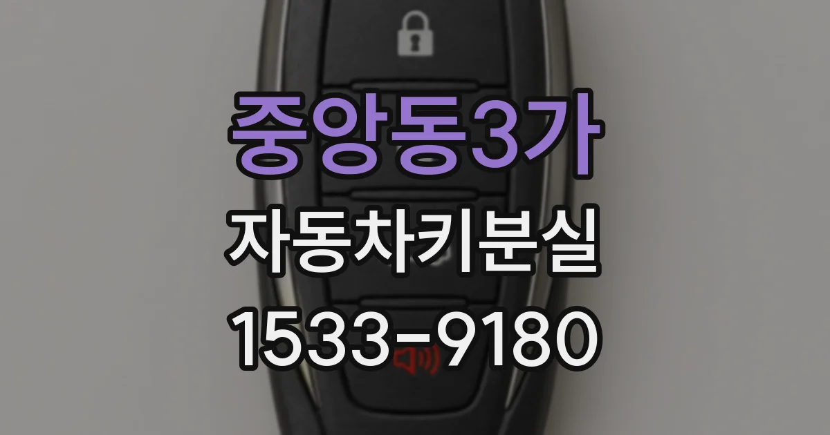 중앙동3가 자동차키분실