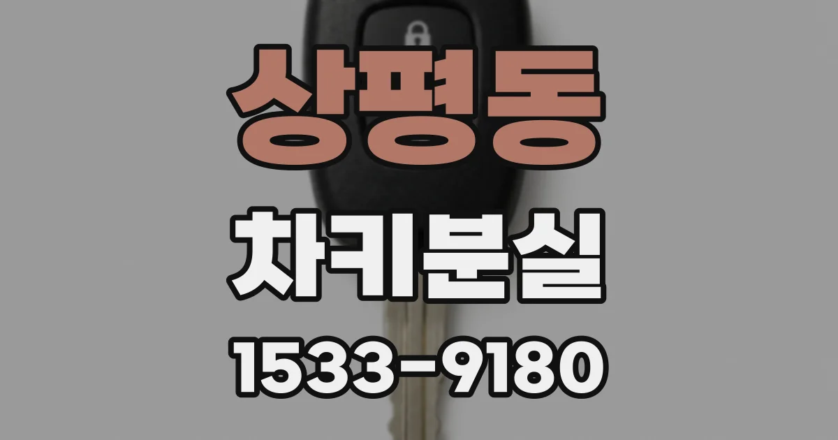 상평동 차키분실
