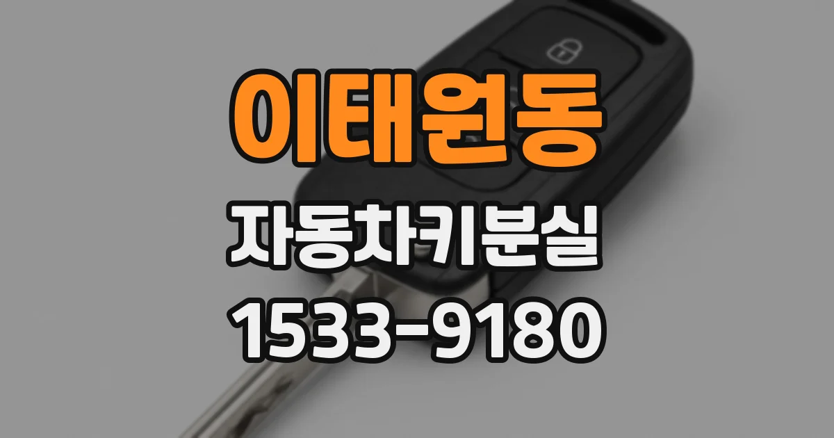 이태원동 자동차키분실