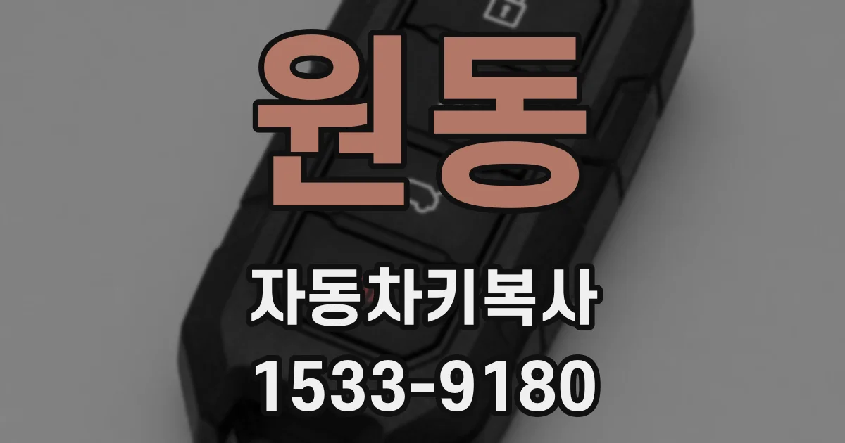 원동 자동차키복사