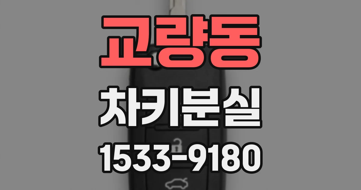 교량동 차키분실
