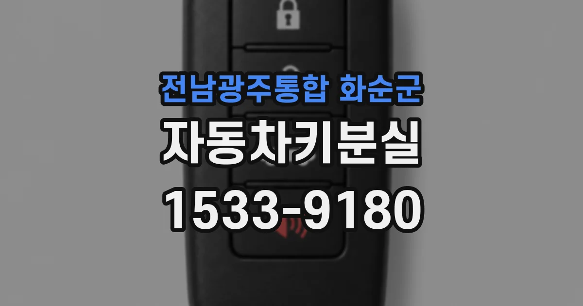 전남광주통합 화순군 자동차키분실
