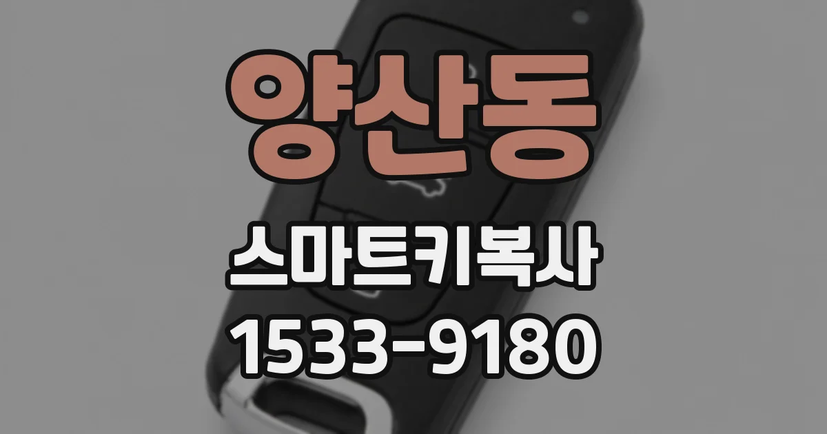양산동 스마트키복사