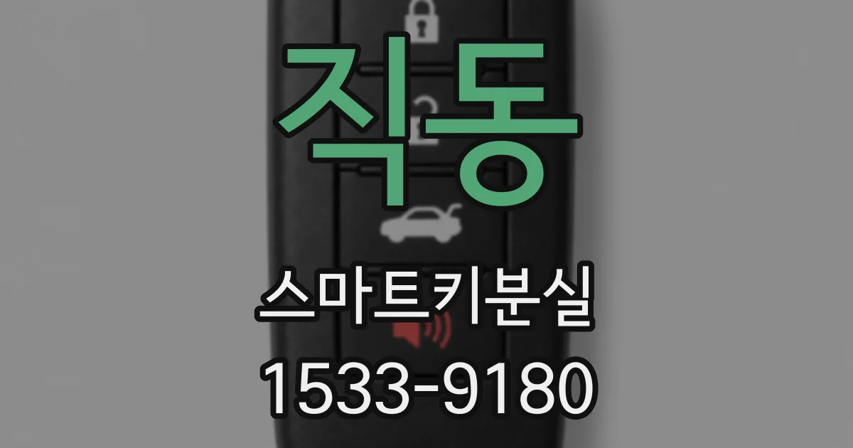 직동 스마트키분실