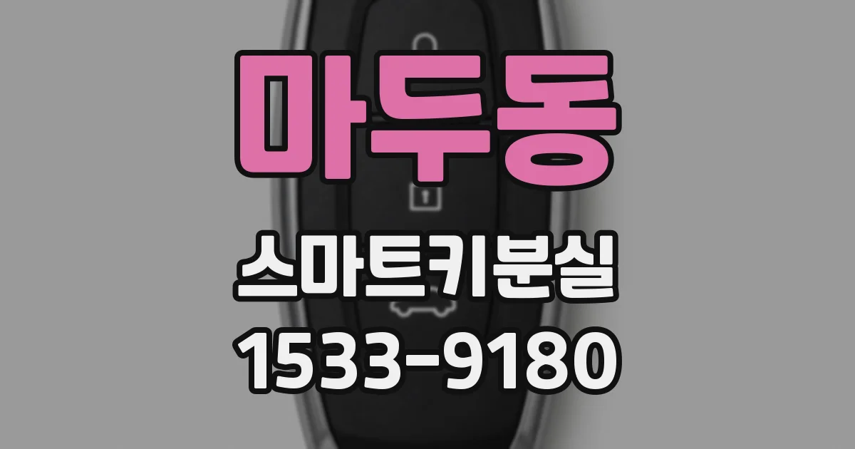 마두동 스마트키분실