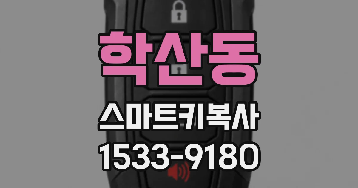 학산동 스마트키복사