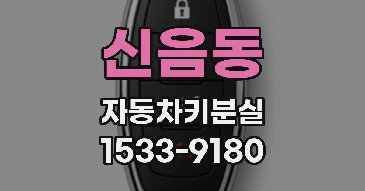 신음동 자동차키분실