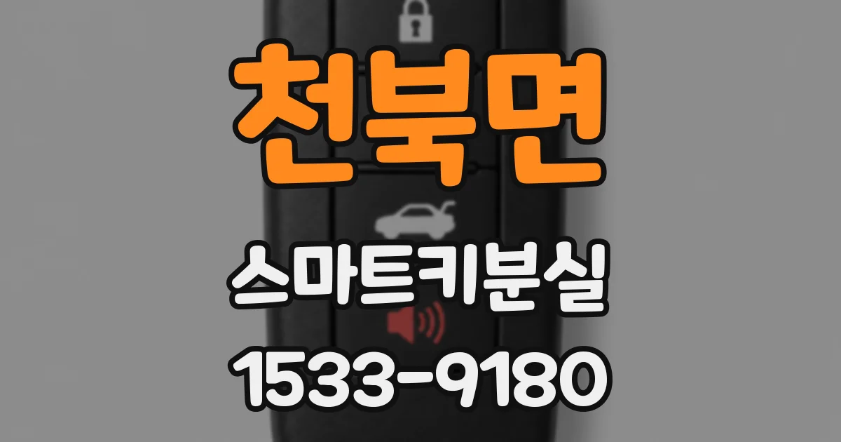 천북면 스마트키분실