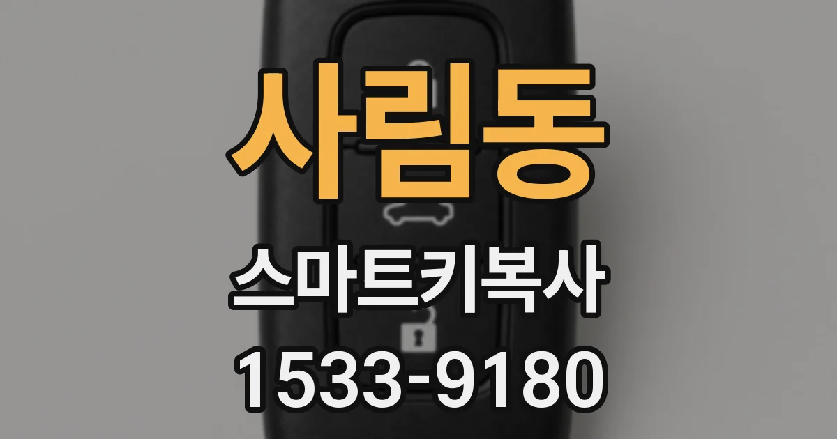사림동 스마트키복사