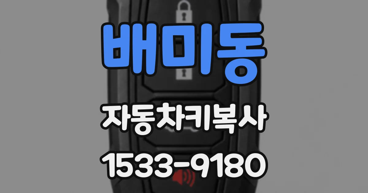 배미동 자동차키복사